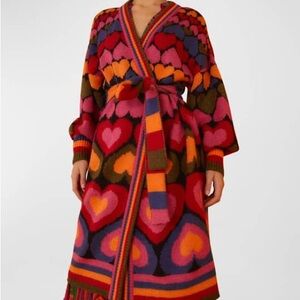 Farm Rio Full of Hearts Long Cardigan